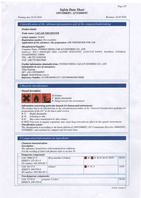 SDS檢測(cè)報(bào)告證書1
